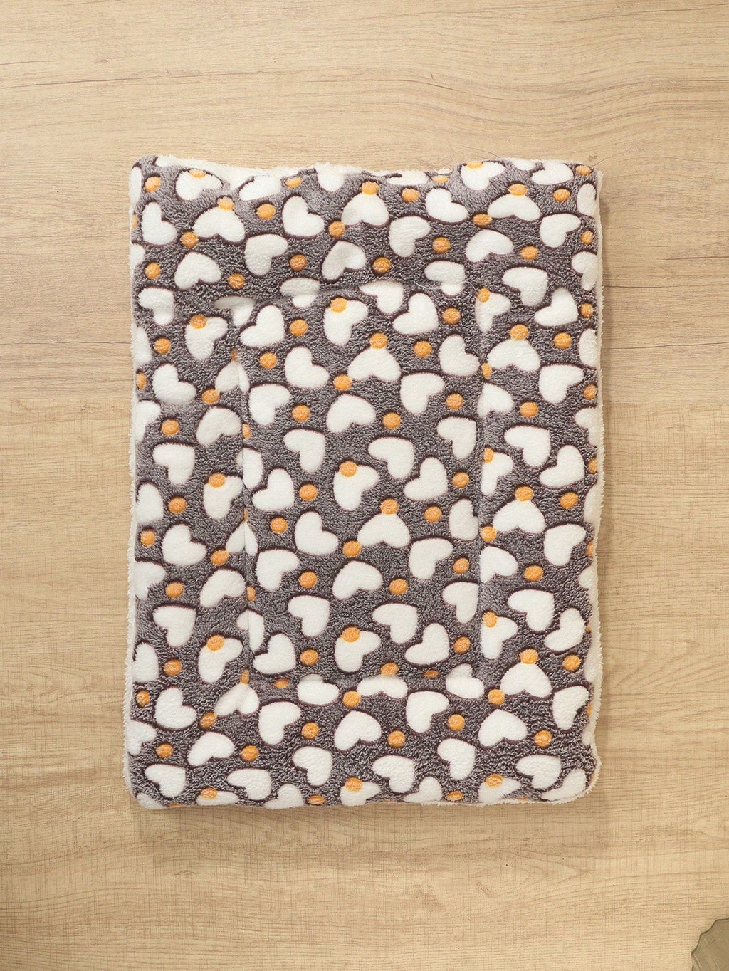 1pc Polyester Star & Heart Breathable Washable Thick Pet Bed Mat For Medium-Small Cats & Dogs, All Seasons (Teddy/Bichon Frise)