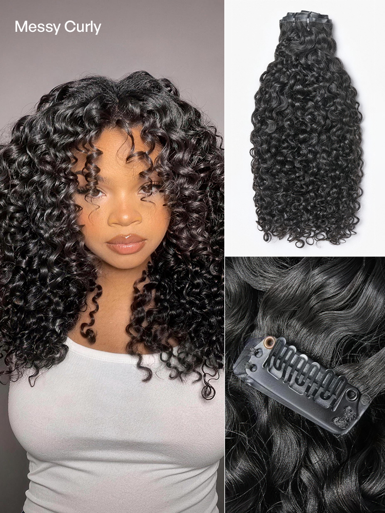 Straight / Body Wave / Kinky Curly / Yaki Straight / Kinky Straight / Messy Curly Clip in Hair Extensions Real Human Hair Pieces 135g 9pcs / 7pcs with Free Gift