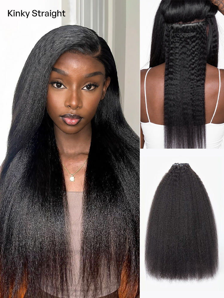 Straight / Body Wave / Kinky Curly / Yaki Straight / Kinky Straight / Messy Curly Clip in Hair Extensions Real Human Hair Pieces 135g 9pcs / 7pcs with Free Gift