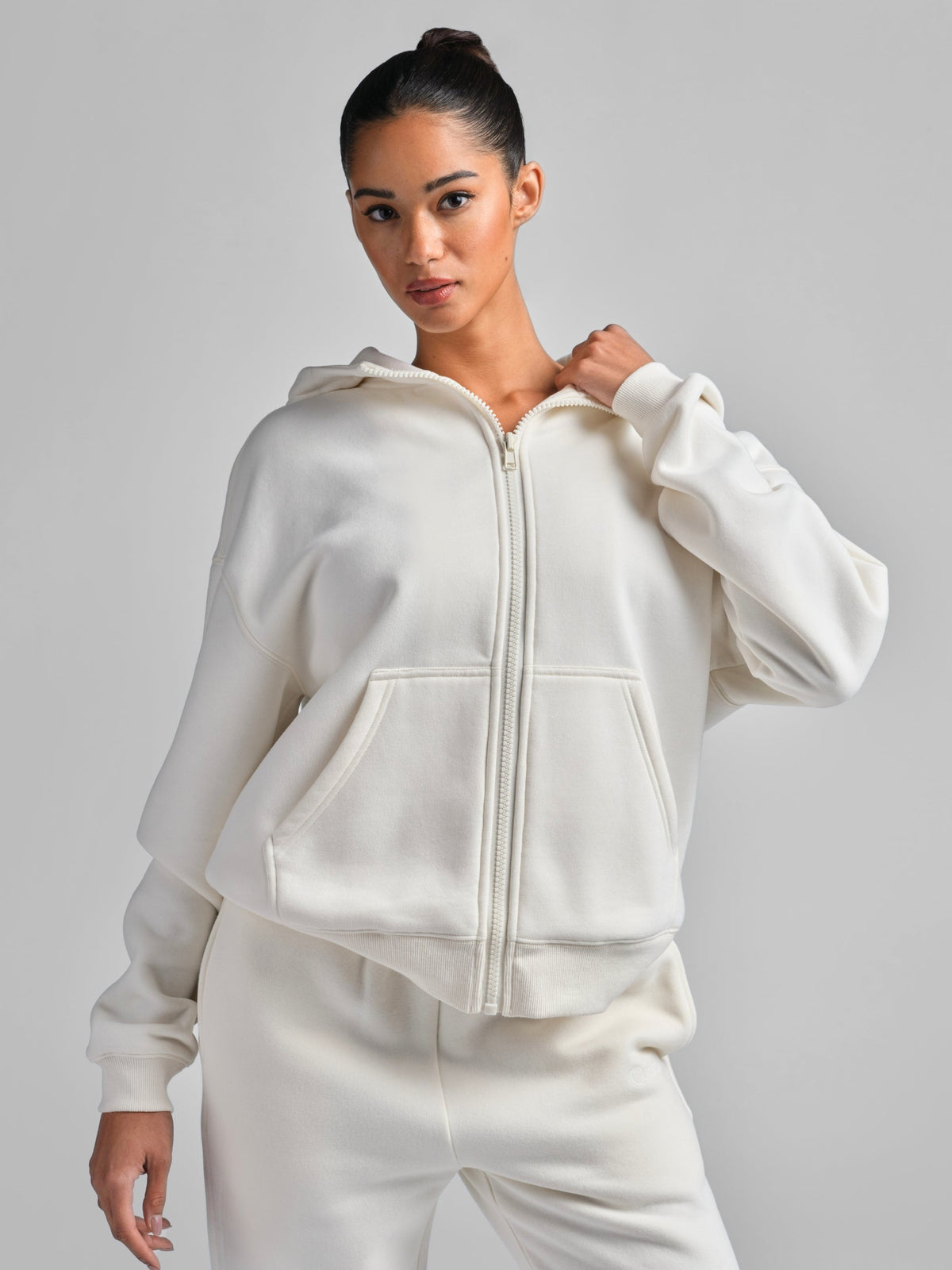 Basic Crop Zip Hoodie - Pre Order