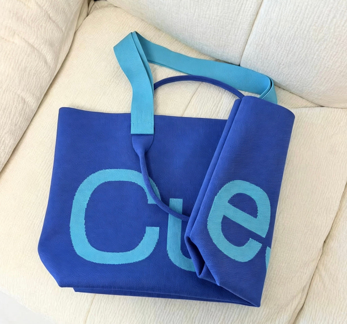 Curves Knit Tote (Lemongrass)