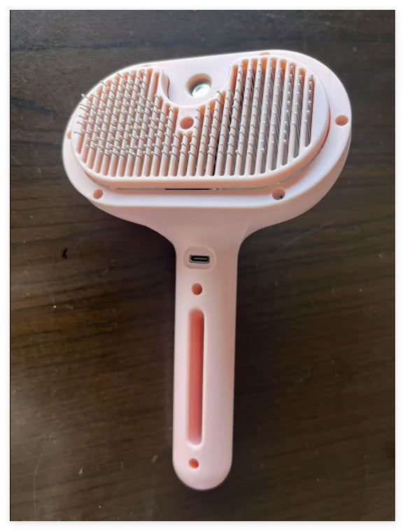 Pet Comb Self Cleaning Pets Hair Remover Brush For Dogs Grooming Tools Dematting Comb Built-in Mist Humidifier Pet Products